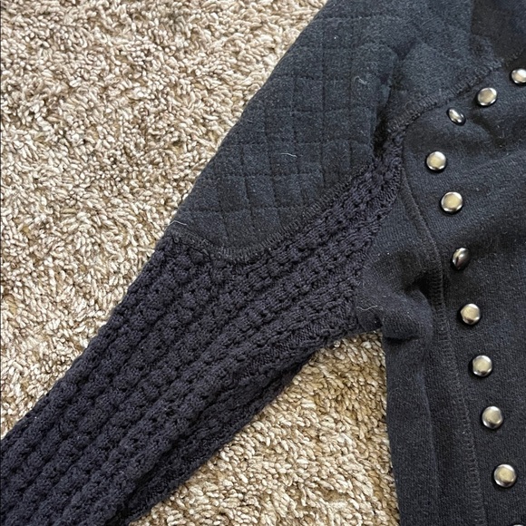 Free People | Ring My Bell Stud Moto Hoodie Jacket | Size Medium - Picture 5 of 10